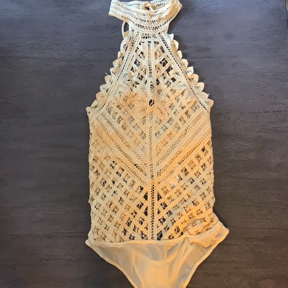 NWT! FP Free People Be My Battenburg Bodysuit Sz Small - Picture 5 of 7